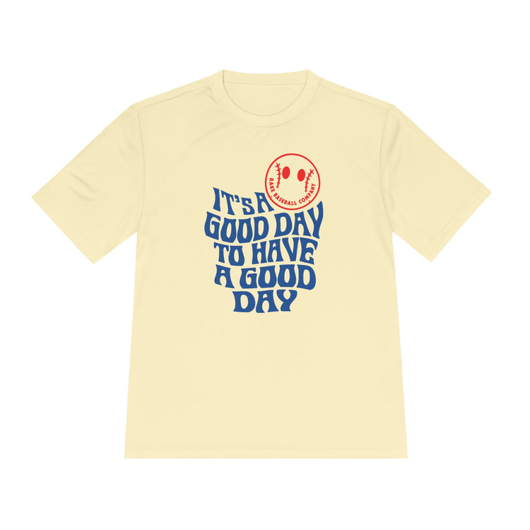 It's A Good Day Dry Fit Tee - Rake Baseball Company - RAKE BASEBALL | BASEBALL T-SHIRT | BASEBALL CLOTHING | GOOD VIBES ONLY