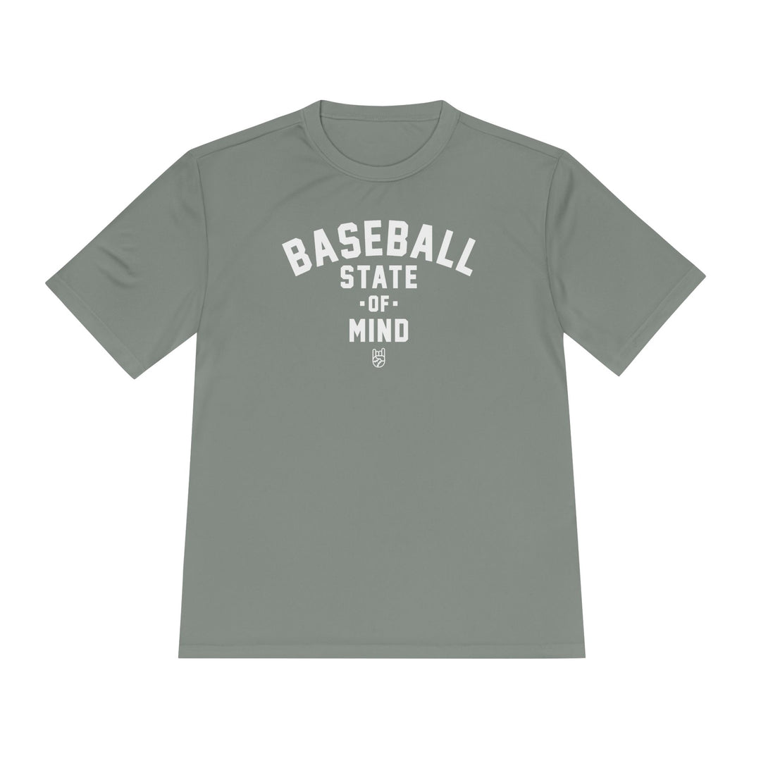 Baseball State Of Mind Dry Fit Tee - Rake Baseball Company - RAKE BASEBALL | BASEBALL T-SHIRT | BASEBALL CLOTHING | GOOD VIBES ONLY