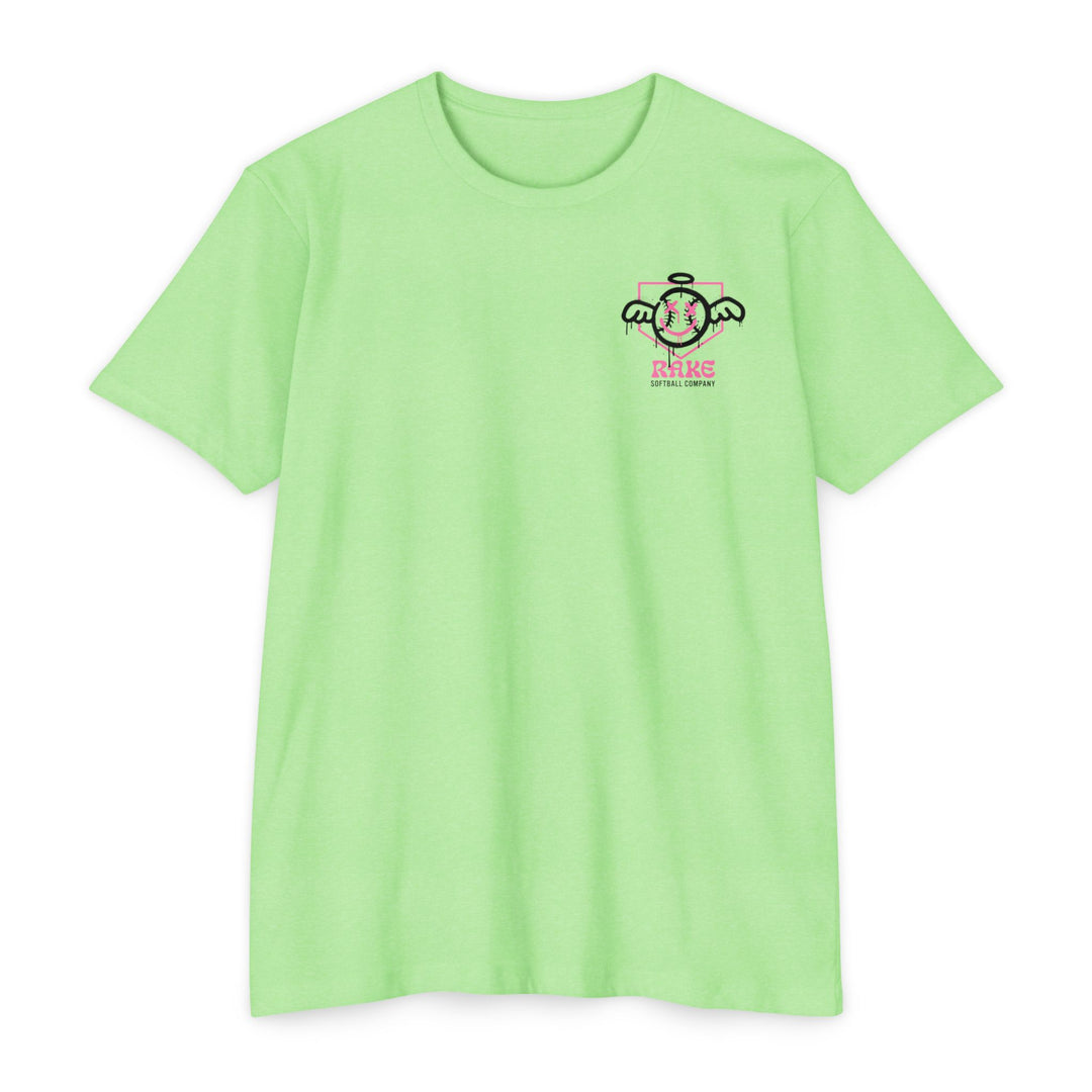 She Angel Drip Softball Tee - Rake Baseball Company - RAKE BASEBALL | BASEBALL T-SHIRT | BASEBALL CLOTHING | GOOD VIBES ONLY