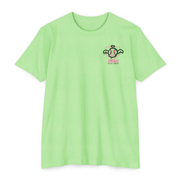 She Angel Drip Softball Tee - Rake Baseball Company - RAKE BASEBALL | BASEBALL T-SHIRT | BASEBALL CLOTHING | GOOD VIBES ONLY