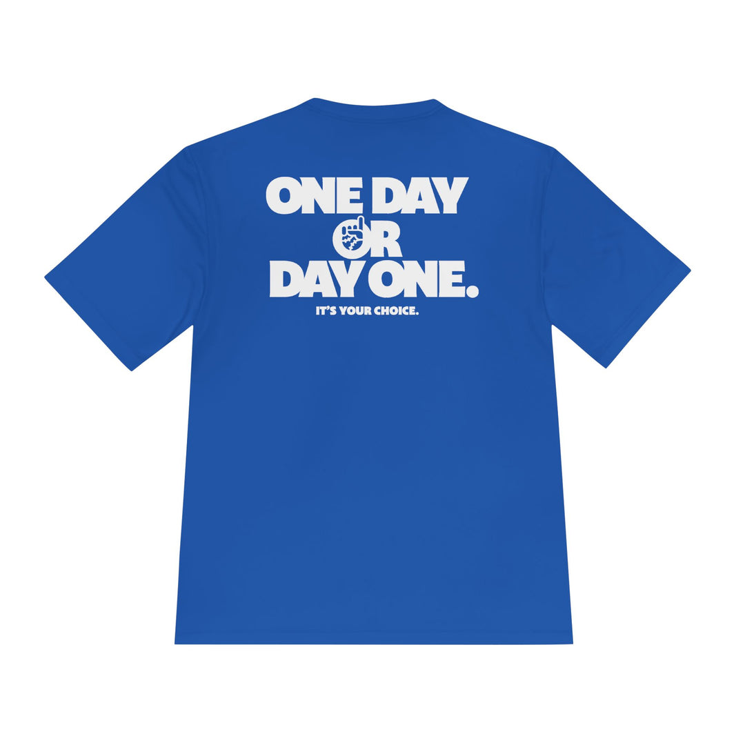 One Day or Day One Dry Fit Tee - Rake Baseball Company - RAKE BASEBALL | BASEBALL T-SHIRT | BASEBALL CLOTHING | GOOD VIBES ONLY