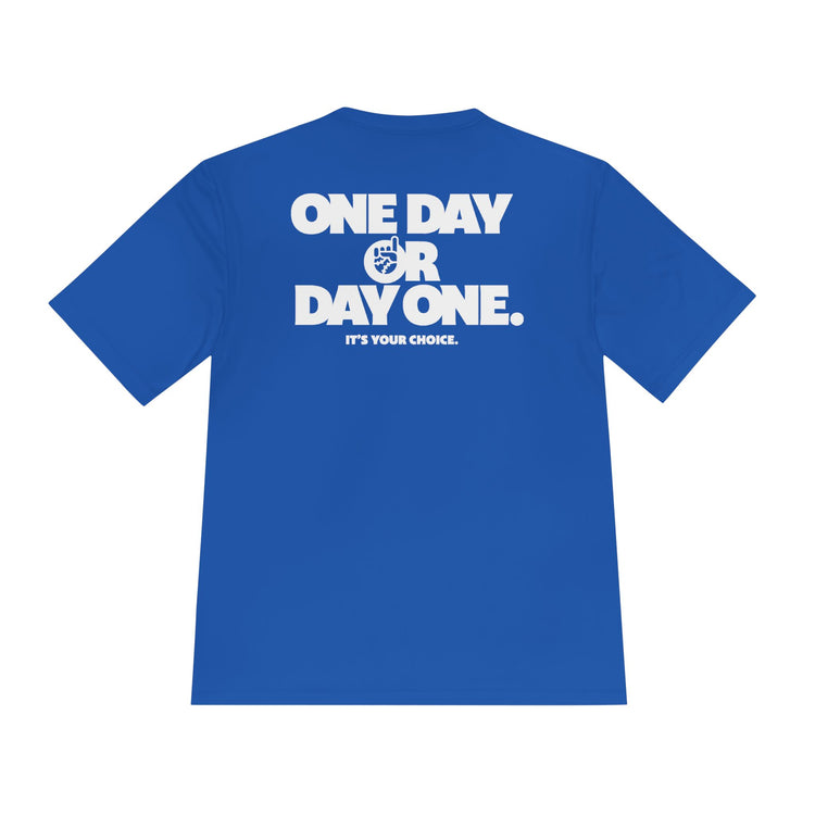 One Day or Day One Dry Fit Tee - Rake Baseball Company - RAKE BASEBALL | BASEBALL T-SHIRT | BASEBALL CLOTHING | GOOD VIBES ONLY