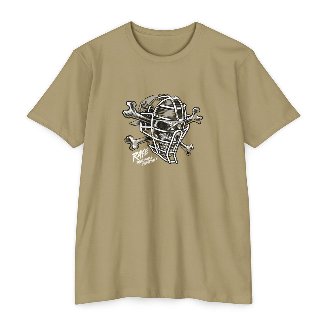 Skull & Bones Catching Tee - Rake Baseball Company - RAKE BASEBALL | BASEBALL T-SHIRT | BASEBALL CLOTHING | GOOD VIBES ONLY