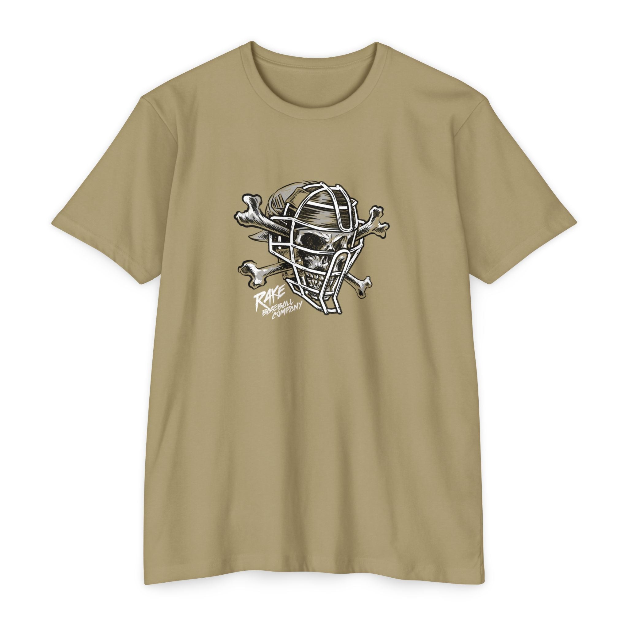 Skull & Bones Catching Tee - Rake Baseball Company - RAKE BASEBALL | BASEBALL T-SHIRT | BASEBALL CLOTHING | GOOD VIBES ONLY