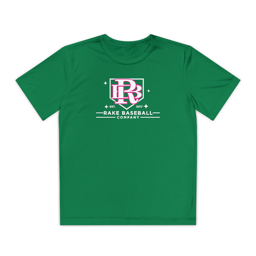 Kids Rake Baseball Homeplate Tee Dry Fit Tee - Rake Baseball Company - RAKE BASEBALL | BASEBALL T-SHIRT | BASEBALL CLOTHING | GOOD VIBES ONLY