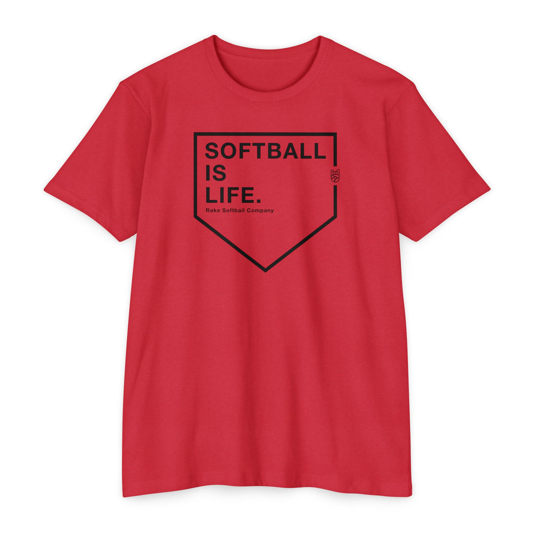 Softball Is Life Tee - Rake Baseball Company - RAKE BASEBALL | BASEBALL T-SHIRT | BASEBALL CLOTHING | GOOD VIBES ONLY