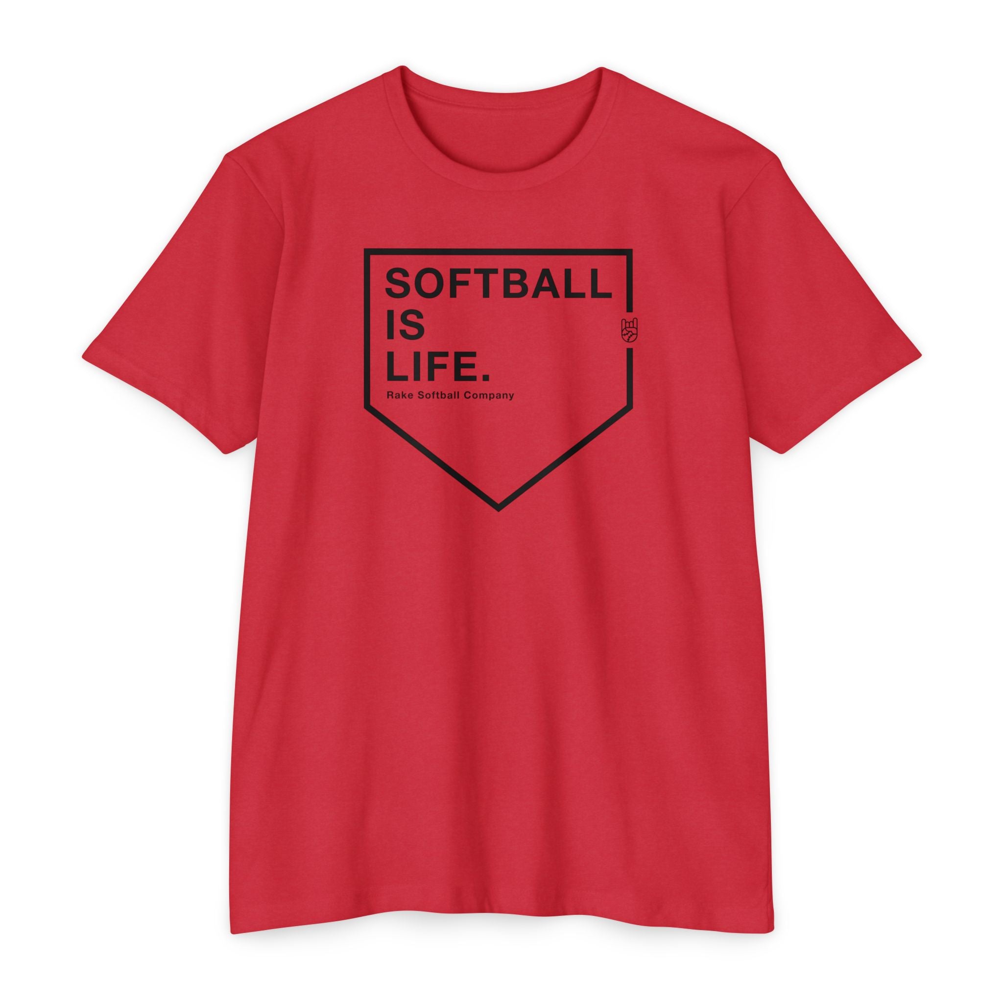 Softball Is Life Tee - Rake Baseball Company - RAKE BASEBALL | BASEBALL T-SHIRT | BASEBALL CLOTHING | GOOD VIBES ONLY