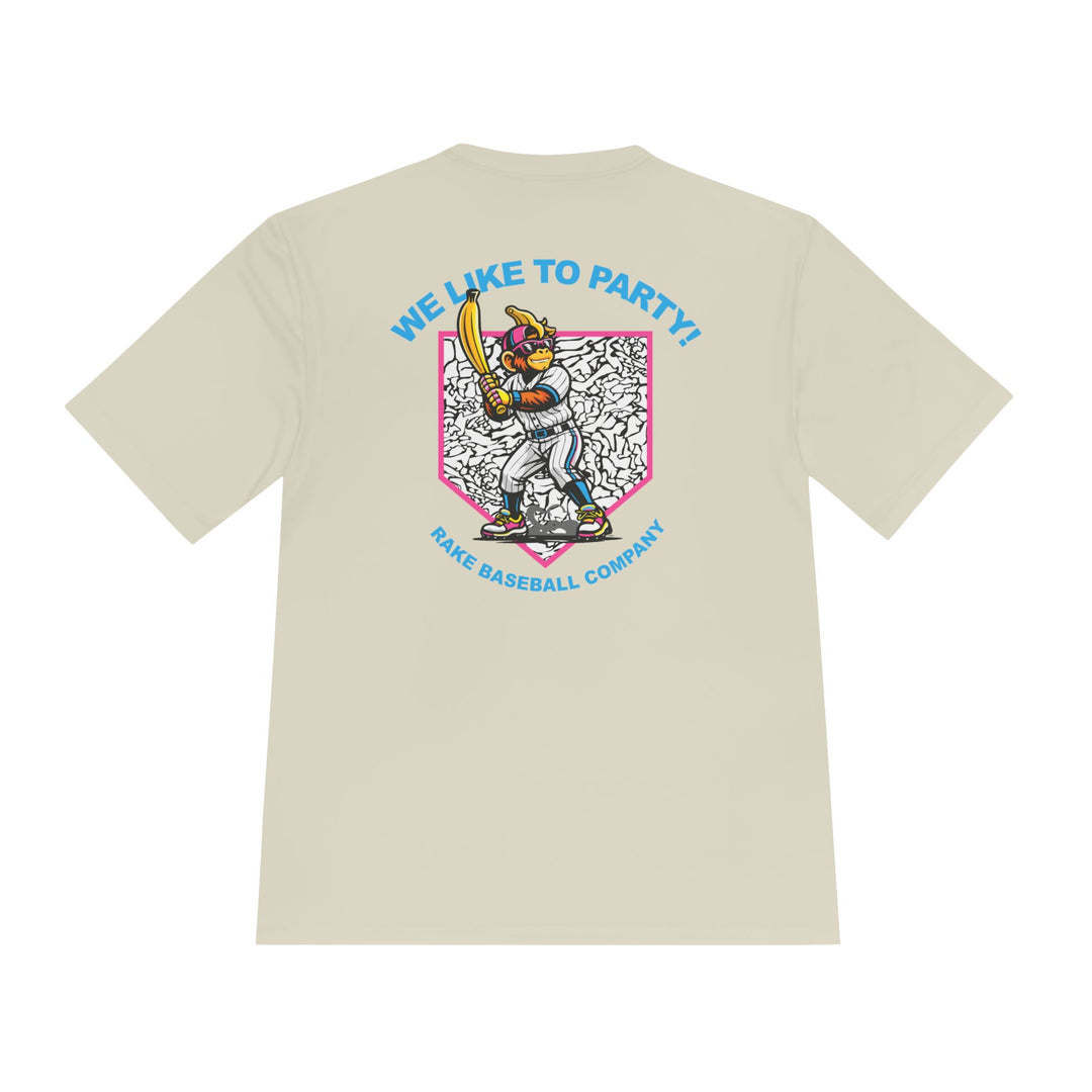 Party Animals Inspired Dry Fit Tee - Rake Baseball Company - RAKE BASEBALL | BASEBALL T-SHIRT | BASEBALL CLOTHING | GOOD VIBES ONLY