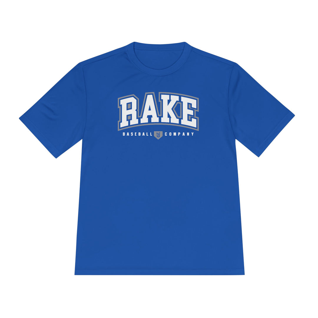 Rake Collegiate Baseball Dry Fit Tee - Rake Baseball Company - RAKE BASEBALL | BASEBALL T-SHIRT | BASEBALL CLOTHING | GOOD VIBES ONLY
