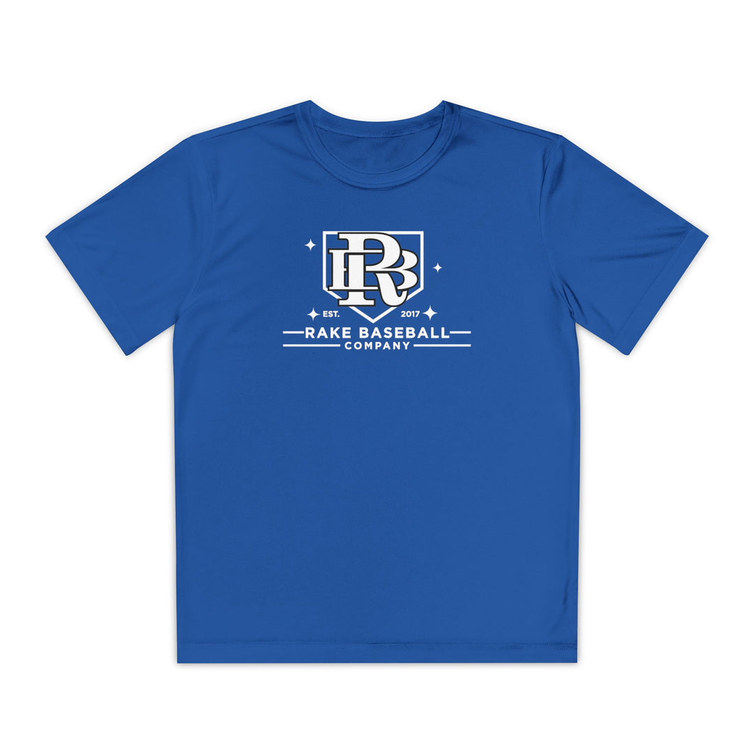 Kids Rake Baseball Homeplate Tee Dry Fit Tee - Rake Baseball Company - RAKE BASEBALL | BASEBALL T-SHIRT | BASEBALL CLOTHING | GOOD VIBES ONLY