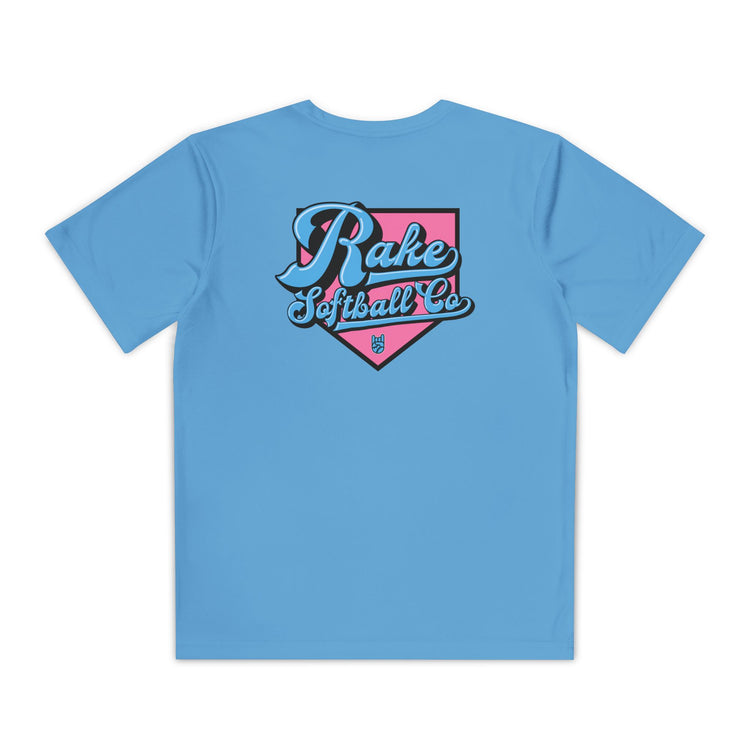 Kids Rake Softball Co. Dry Fit Tee - Rake Baseball Company - RAKE BASEBALL | BASEBALL T-SHIRT | BASEBALL CLOTHING | GOOD VIBES ONLY