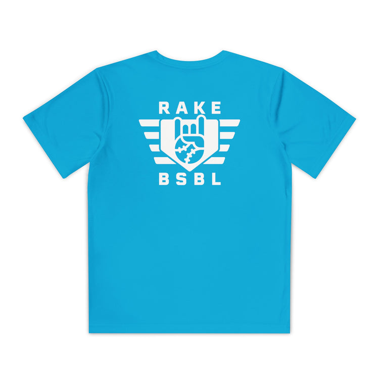 Kids Rake Flag Dry Fit Tee - Rake Baseball Company - RAKE BASEBALL | BASEBALL T-SHIRT | BASEBALL CLOTHING | GOOD VIBES ONLY