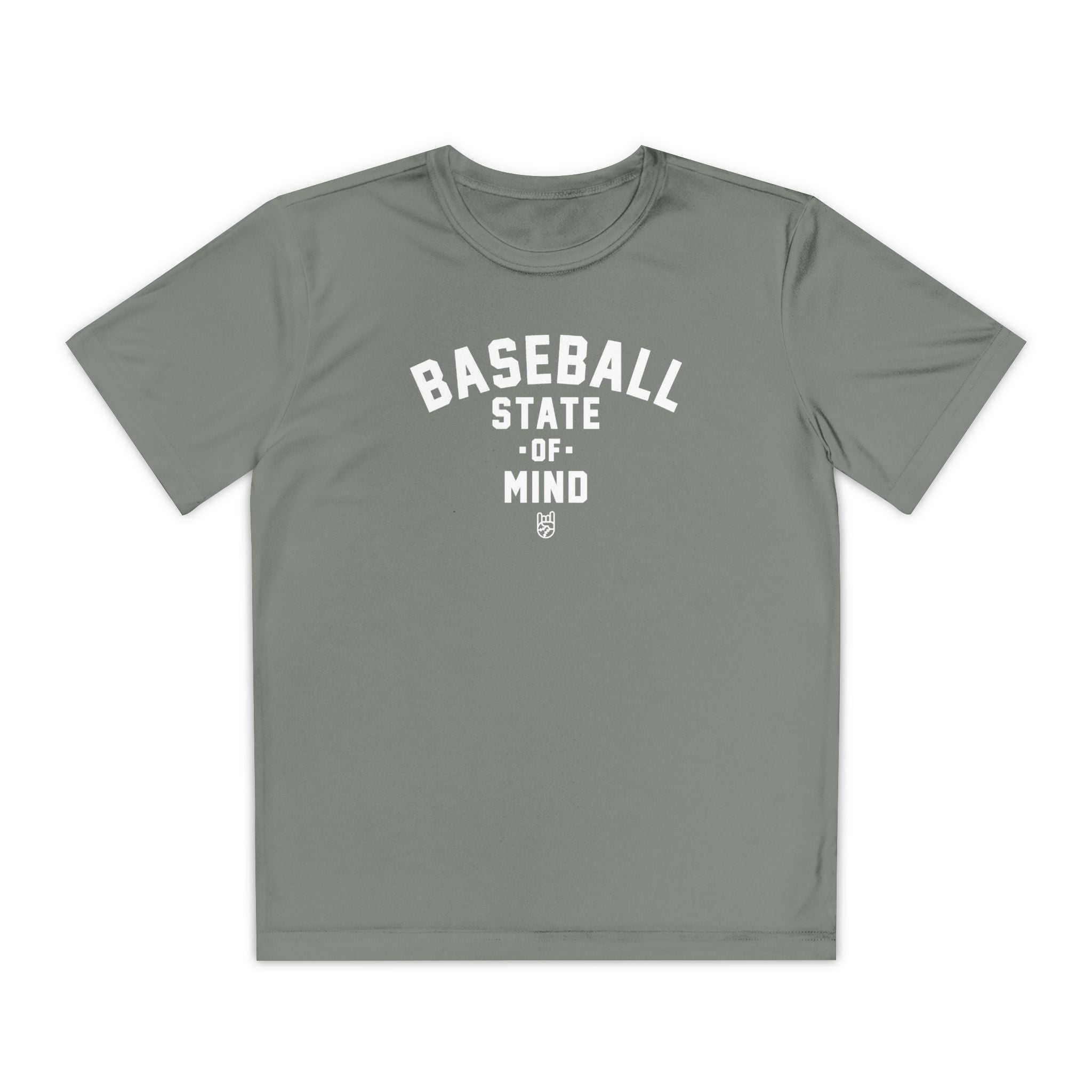 Kids Baseball State Of Mind Dry Fit Tee - Rake Baseball Company - RAKE BASEBALL | BASEBALL T-SHIRT | BASEBALL CLOTHING | GOOD VIBES ONLY