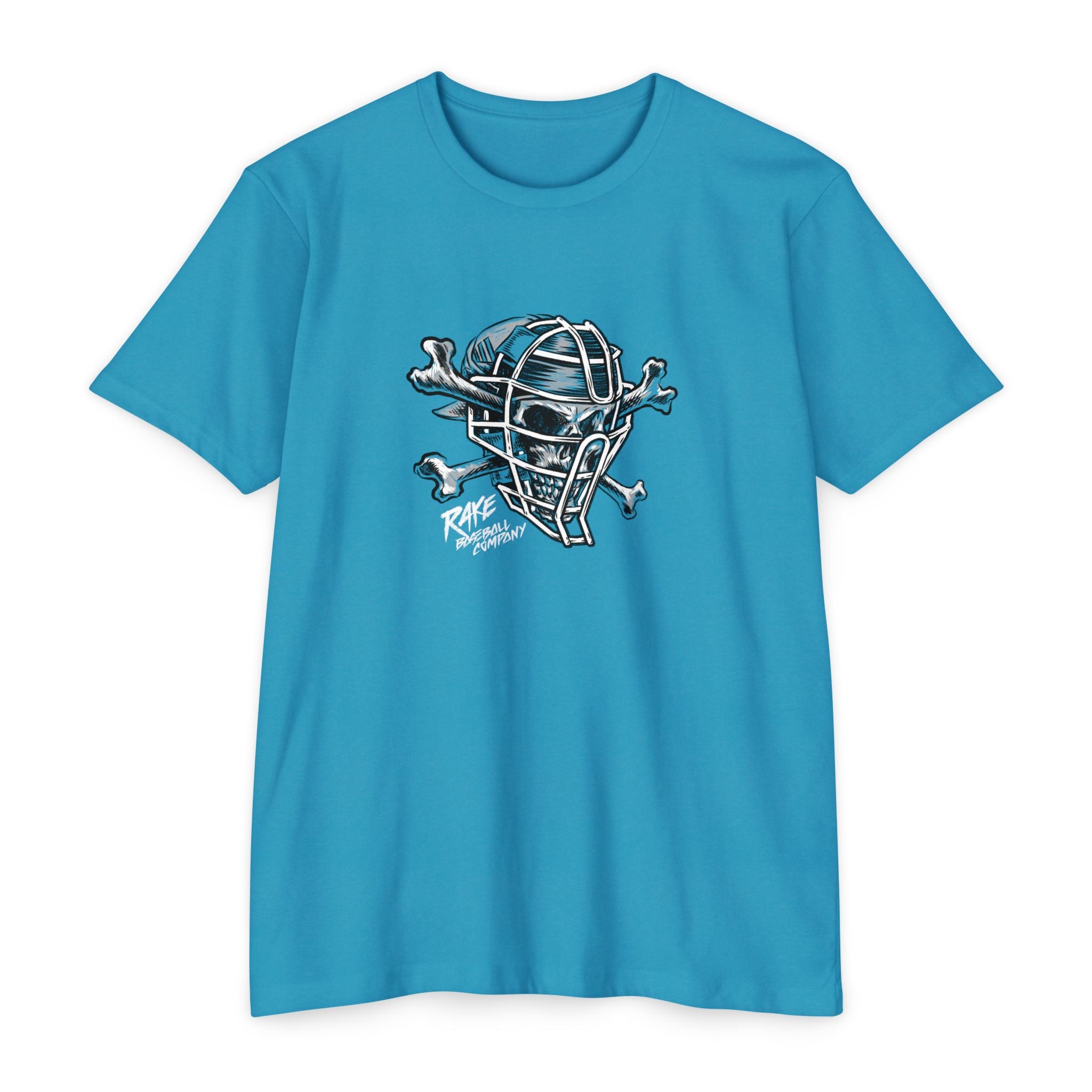 Skull & Bones Catching Tee - Rake Baseball Company - RAKE BASEBALL | BASEBALL T-SHIRT | BASEBALL CLOTHING | GOOD VIBES ONLY