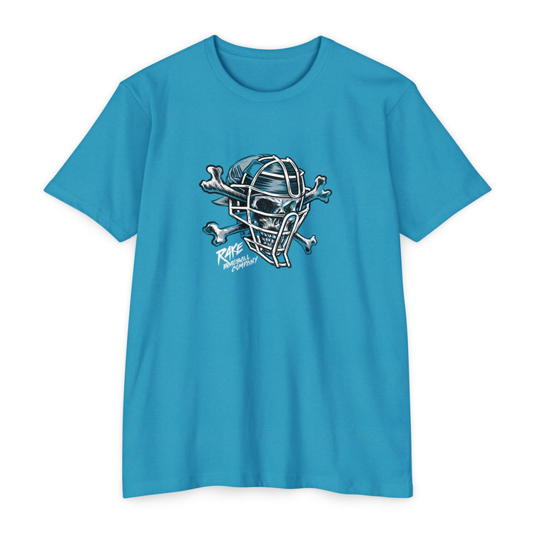 Skull & Bones Catching Tee - Rake Baseball Company - RAKE BASEBALL | BASEBALL T-SHIRT | BASEBALL CLOTHING | GOOD VIBES ONLY