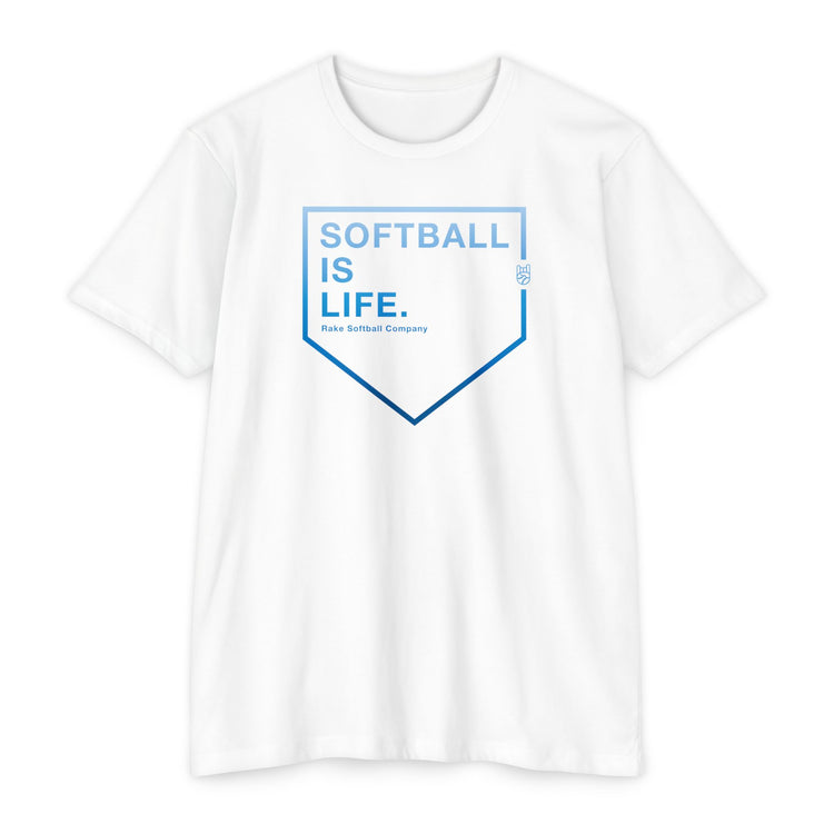 Softball Is Life Tee - Rake Baseball Company - RAKE BASEBALL | BASEBALL T-SHIRT | BASEBALL CLOTHING | GOOD VIBES ONLY
