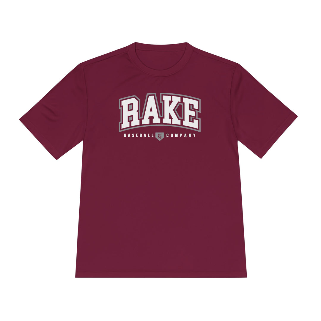 Rake Collegiate Baseball Dry Fit Tee - Rake Baseball Company - RAKE BASEBALL | BASEBALL T-SHIRT | BASEBALL CLOTHING | GOOD VIBES ONLY