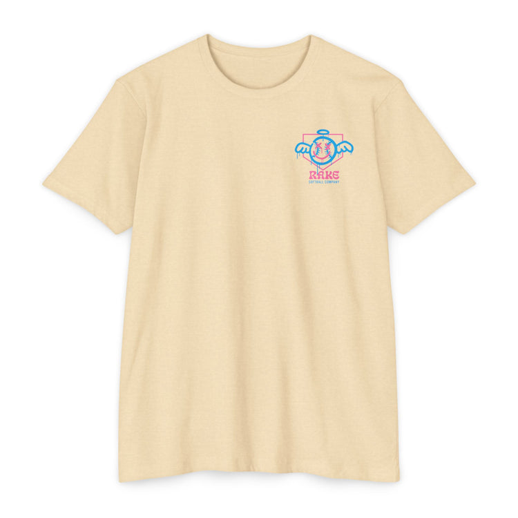 She Angel Drip Softball Tee - Rake Baseball Company - RAKE BASEBALL | BASEBALL T-SHIRT | BASEBALL CLOTHING | GOOD VIBES ONLY