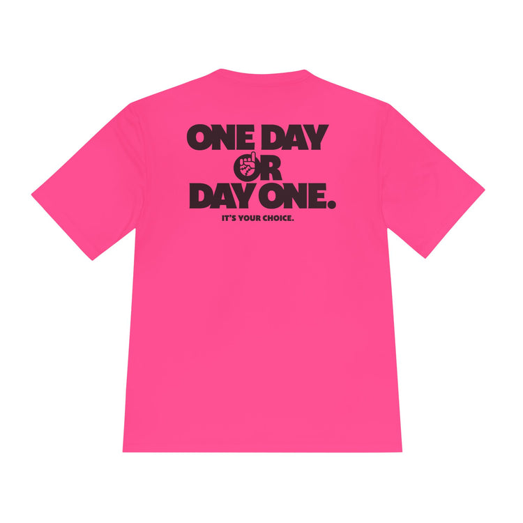 One Day or Day One Dry Fit Tee - Rake Baseball Company - RAKE BASEBALL | BASEBALL T-SHIRT | BASEBALL CLOTHING | GOOD VIBES ONLY