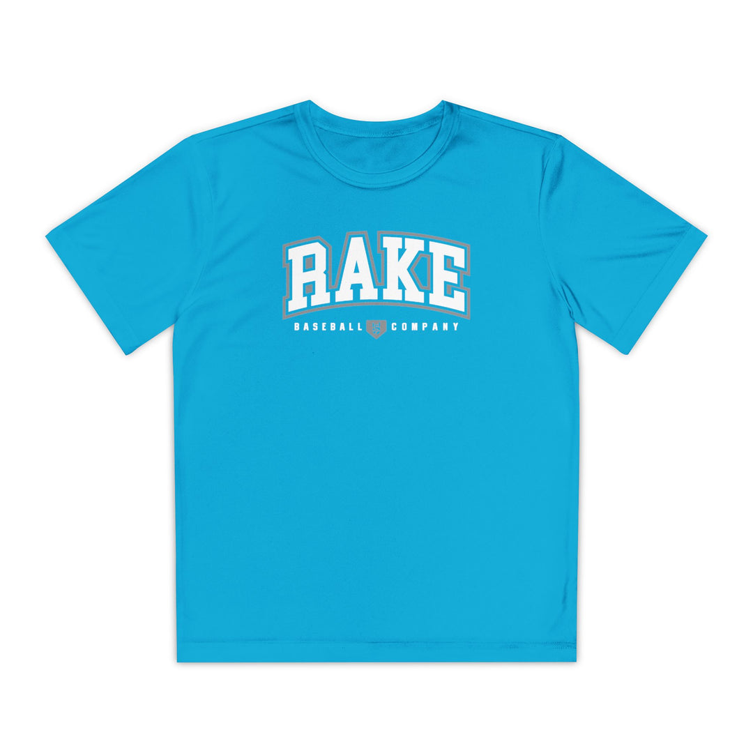Kids Rake Collegiate Dry Fit Tee - Rake Baseball Company - RAKE BASEBALL | BASEBALL T-SHIRT | BASEBALL CLOTHING | GOOD VIBES ONLY