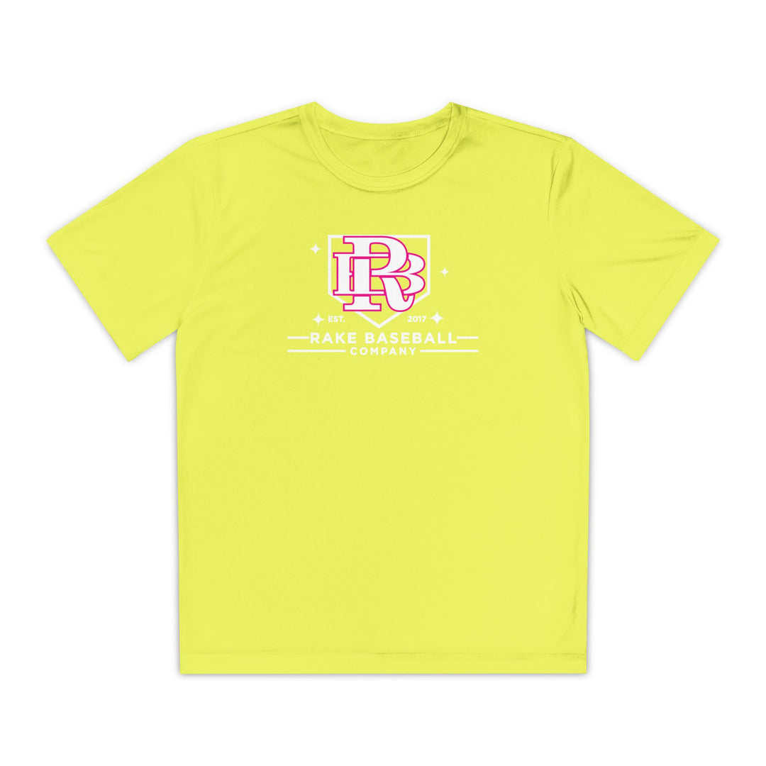 Kids Rake Baseball Homeplate Tee Dry Fit Tee - Rake Baseball Company - RAKE BASEBALL | BASEBALL T-SHIRT | BASEBALL CLOTHING | GOOD VIBES ONLY
