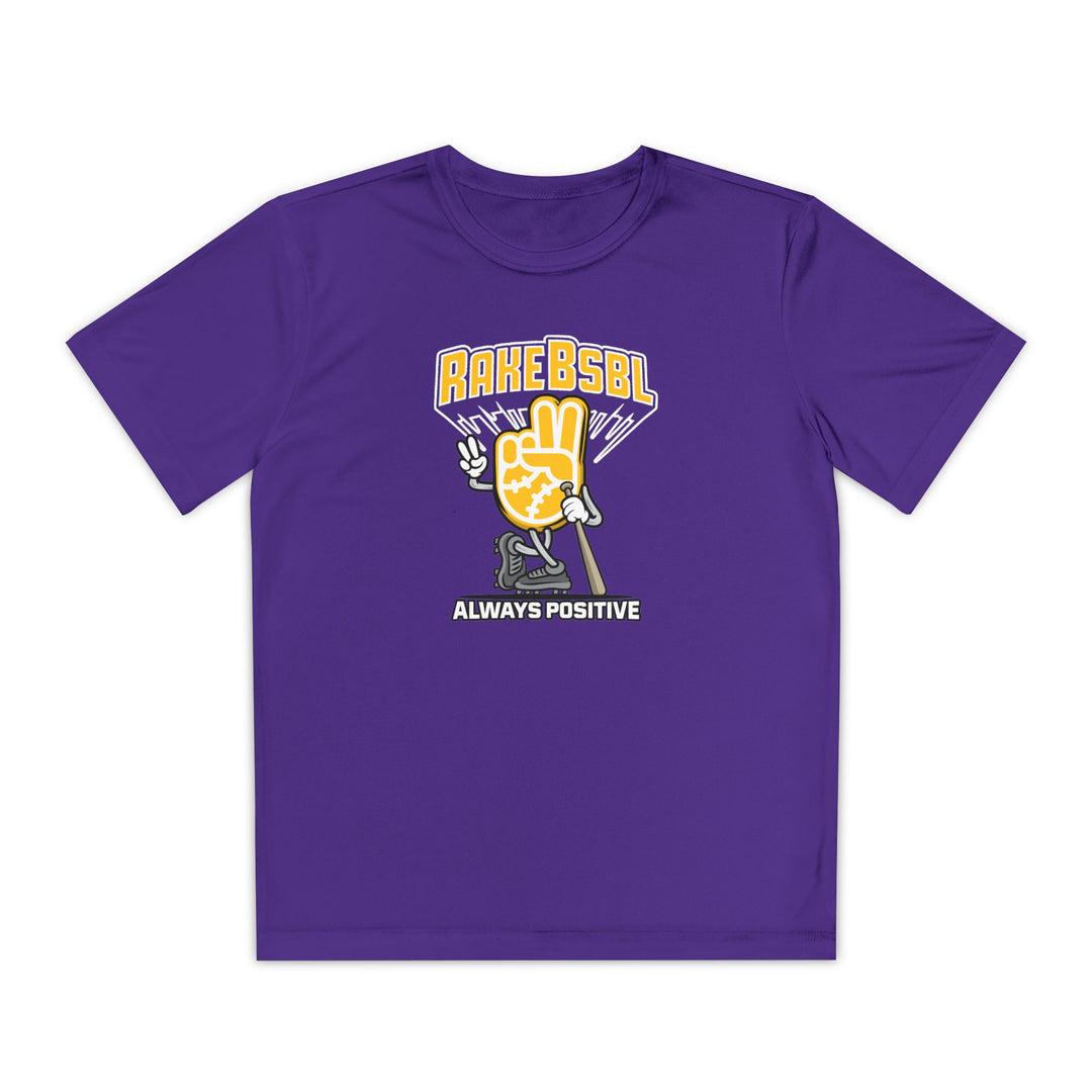 Kids "Always Positive" Dry Fit Tee - Rake Baseball Company - RAKE BASEBALL | BASEBALL T-SHIRT | BASEBALL CLOTHING | GOOD VIBES ONLY