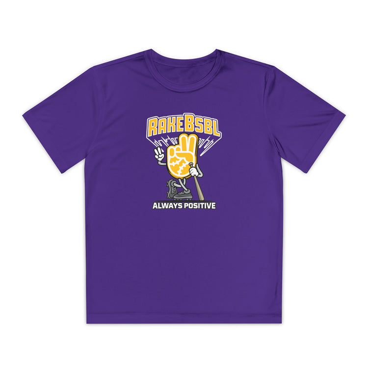 Kids "Always Positive" Dry Fit Tee - Rake Baseball Company - RAKE BASEBALL | BASEBALL T-SHIRT | BASEBALL CLOTHING | GOOD VIBES ONLY