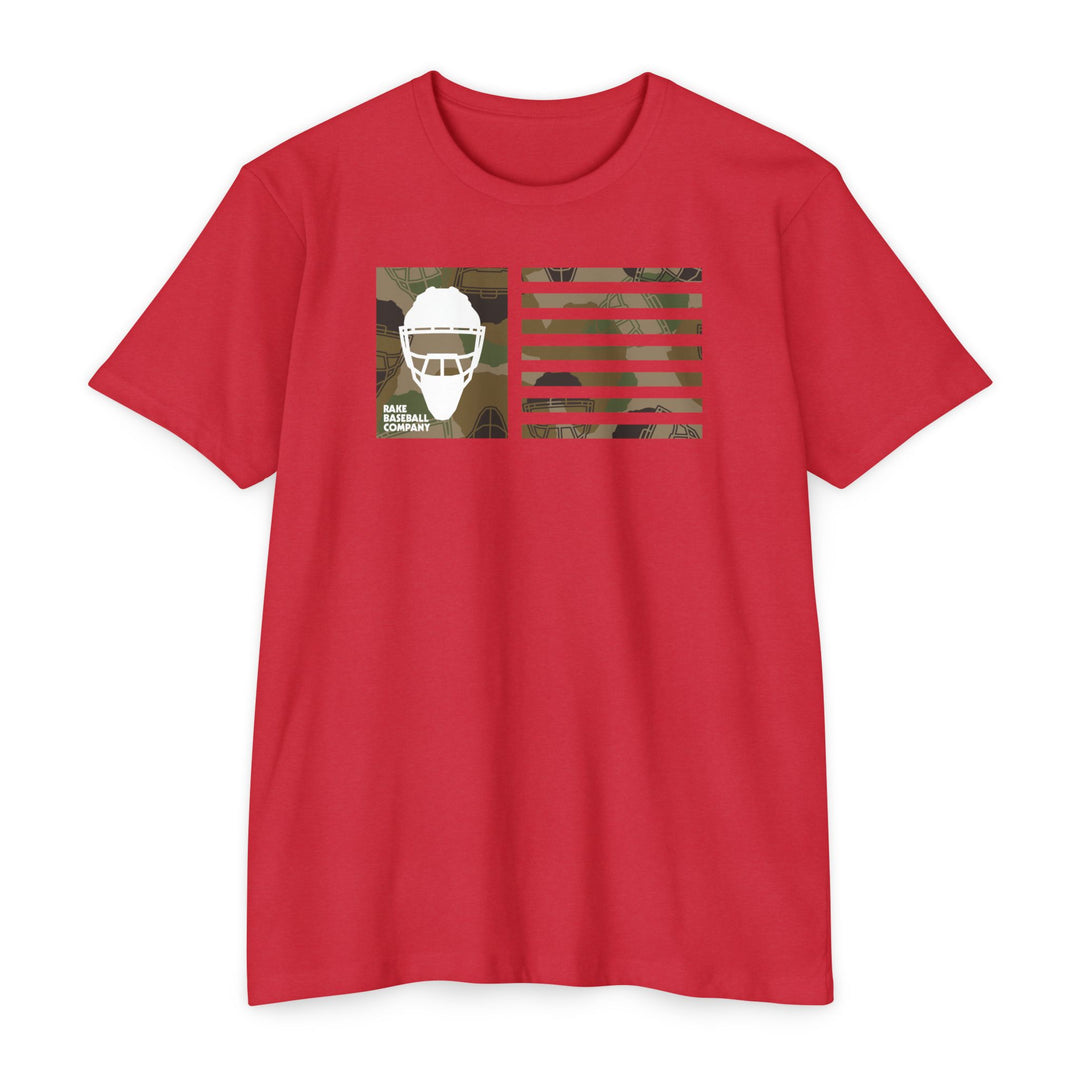 Camo Hockey Mask Flag Tee
