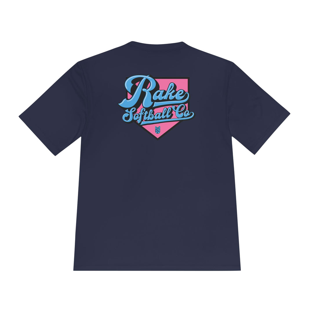 Rake Softball Co. Dry Fit Tee - Rake Baseball Company - RAKE BASEBALL | BASEBALL T-SHIRT | BASEBALL CLOTHING | GOOD VIBES ONLY
