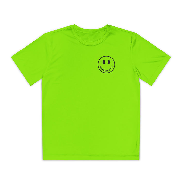 Kids Baseball Is Fun Dry Fit Tee - Rake Baseball Company - RAKE BASEBALL | BASEBALL T-SHIRT | BASEBALL CLOTHING | GOOD VIBES ONLY