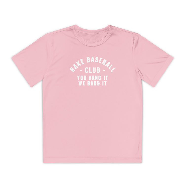 Kids Rake Baseball Club Dry Fit Tee - Rake Baseball Company - RAKE BASEBALL | BASEBALL T-SHIRT | BASEBALL CLOTHING | GOOD VIBES ONLY