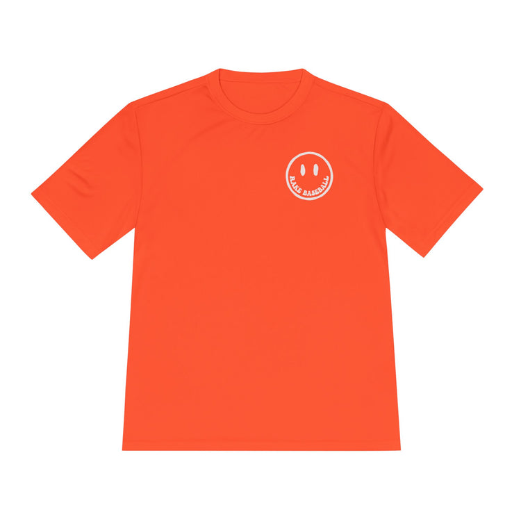 Rake Smile Dry Fit Tee - Rake Baseball Company - RAKE BASEBALL | BASEBALL T-SHIRT | BASEBALL CLOTHING | GOOD VIBES ONLY