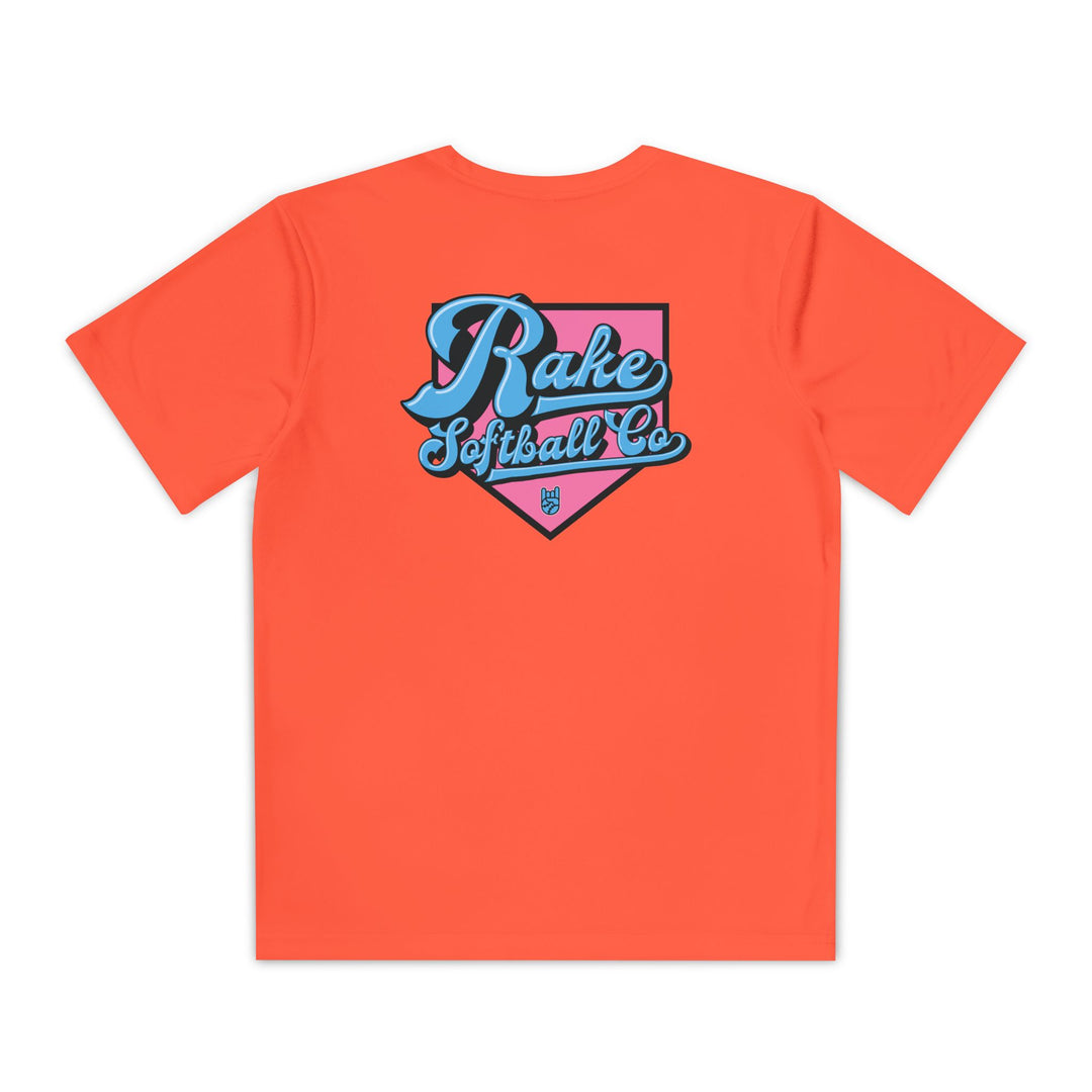 Kids Rake Softball Co. Dry Fit Tee - Rake Baseball Company - RAKE BASEBALL | BASEBALL T-SHIRT | BASEBALL CLOTHING | GOOD VIBES ONLY
