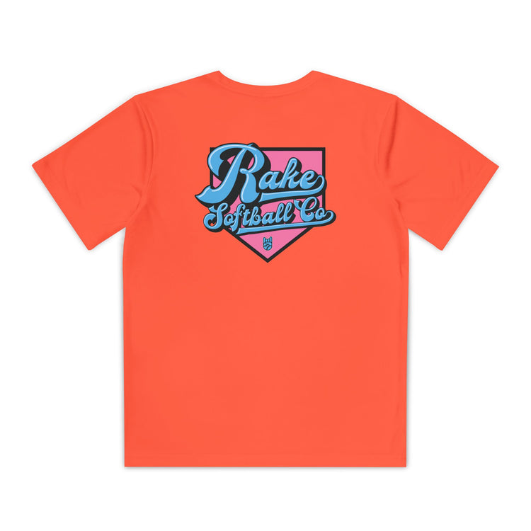 Kids Rake Softball Co. Dry Fit Tee - Rake Baseball Company - RAKE BASEBALL | BASEBALL T-SHIRT | BASEBALL CLOTHING | GOOD VIBES ONLY