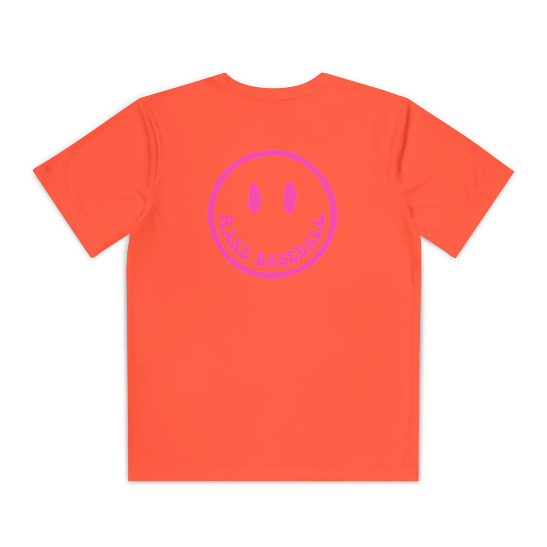 Kids Rake Smile Dry Fit Tee - Rake Baseball Company - RAKE BASEBALL | BASEBALL T-SHIRT | BASEBALL CLOTHING | GOOD VIBES ONLY