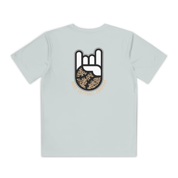 Kids Rake Cheetah Softball Company Dry Fit Tee - Rake Baseball Company - RAKE BASEBALL | BASEBALL T-SHIRT | BASEBALL CLOTHING | GOOD VIBES ONLY