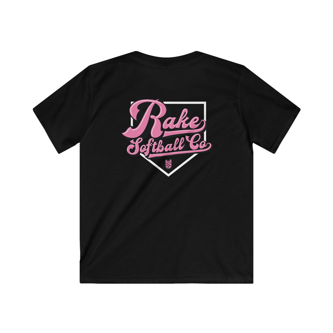 Kids Rake Softball Co. Tee - Rake Baseball Company - RAKE BASEBALL | BASEBALL T-SHIRT | BASEBALL CLOTHING | GOOD VIBES ONLY