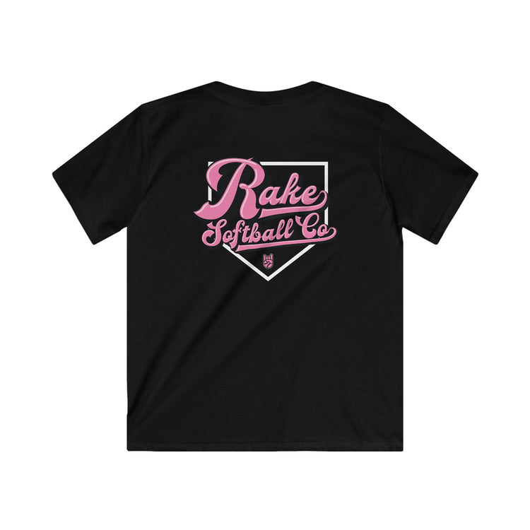Kids Rake Softball Co. Tee - Rake Baseball Company - RAKE BASEBALL | BASEBALL T-SHIRT | BASEBALL CLOTHING | GOOD VIBES ONLY