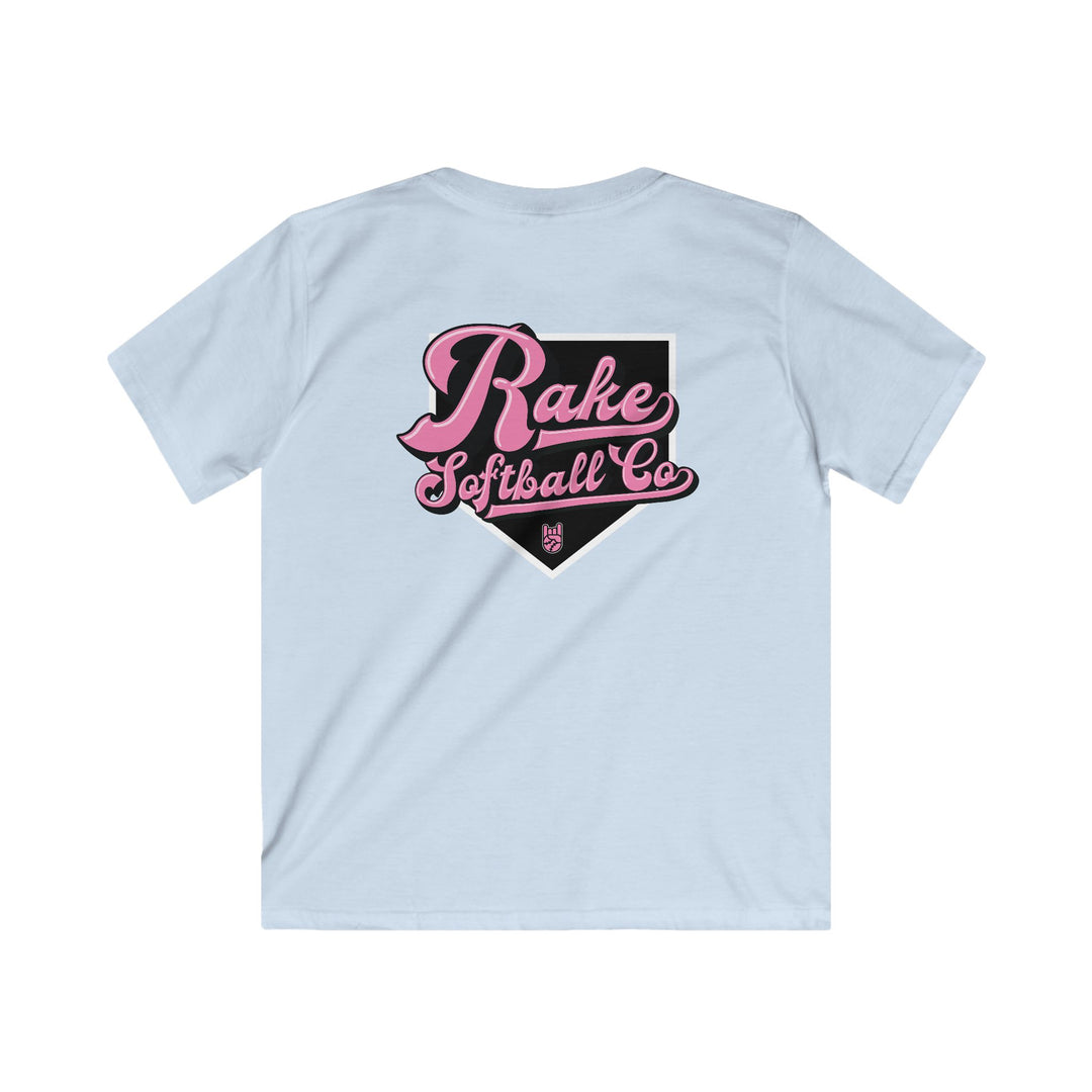 Kids Rake Softball Co. Tee - Rake Baseball Company - RAKE BASEBALL | BASEBALL T-SHIRT | BASEBALL CLOTHING | GOOD VIBES ONLY
