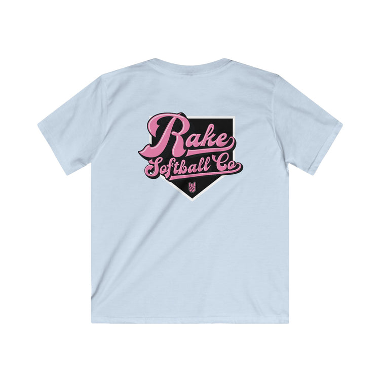 Kids Rake Softball Co. Tee - Rake Baseball Company - RAKE BASEBALL | BASEBALL T-SHIRT | BASEBALL CLOTHING | GOOD VIBES ONLY