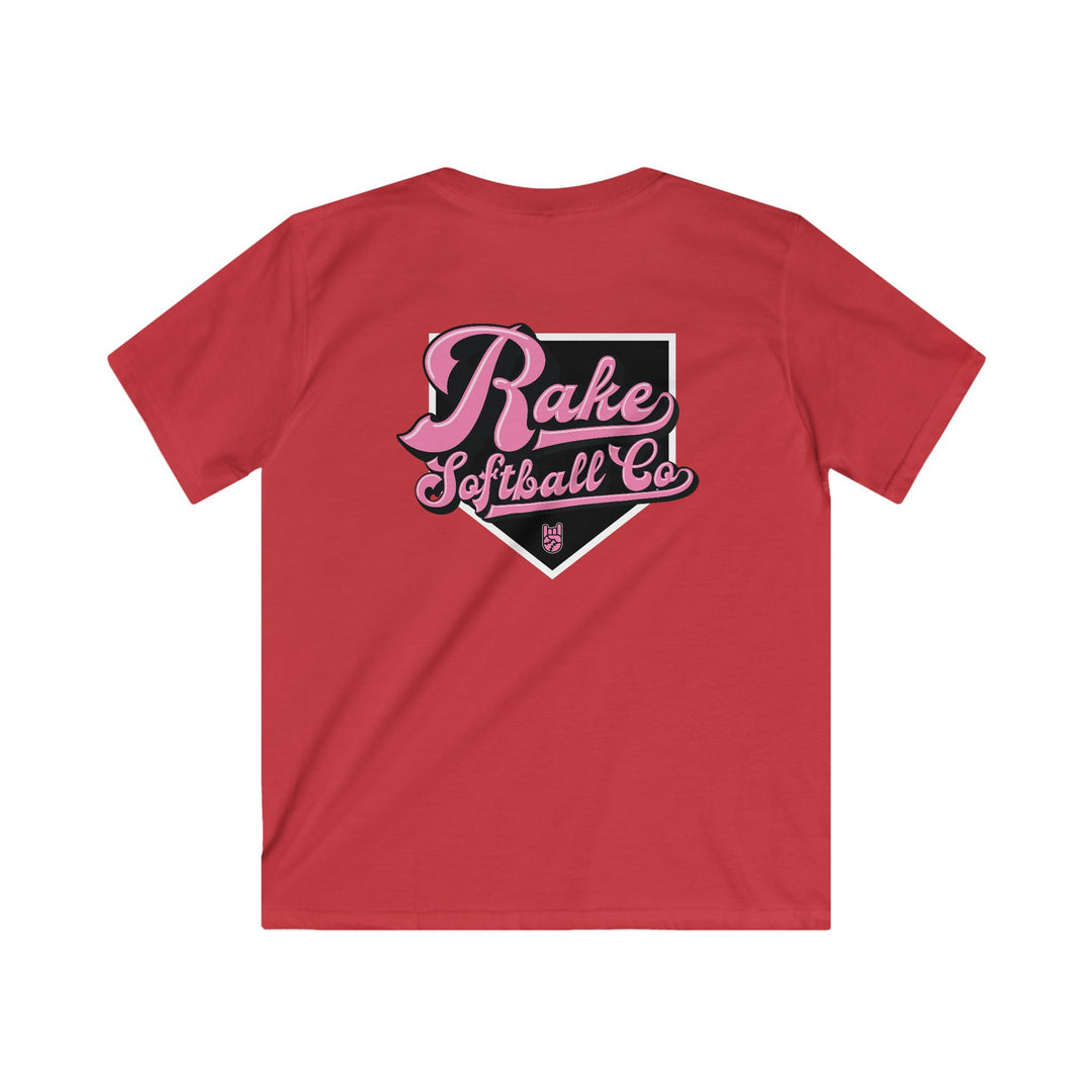Kids Rake Softball Co. Tee - Rake Baseball Company - RAKE BASEBALL | BASEBALL T-SHIRT | BASEBALL CLOTHING | GOOD VIBES ONLY