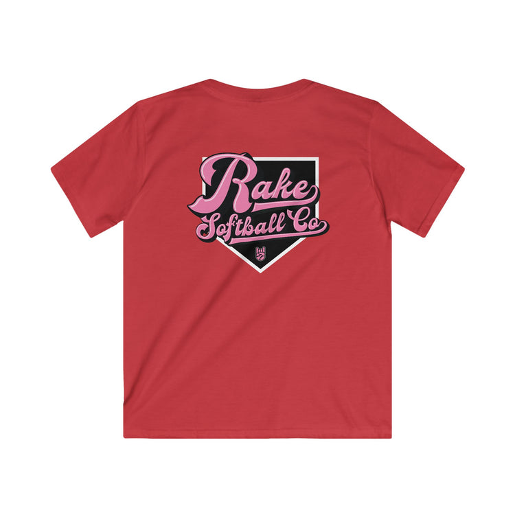 Kids Rake Softball Co. Tee - Rake Baseball Company - RAKE BASEBALL | BASEBALL T-SHIRT | BASEBALL CLOTHING | GOOD VIBES ONLY