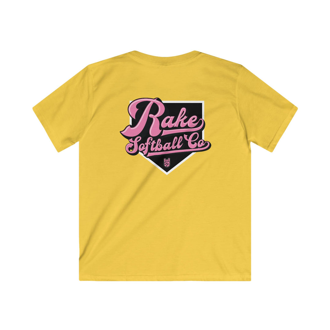 Kids Rake Softball Co. Tee - Rake Baseball Company - RAKE BASEBALL | BASEBALL T-SHIRT | BASEBALL CLOTHING | GOOD VIBES ONLY