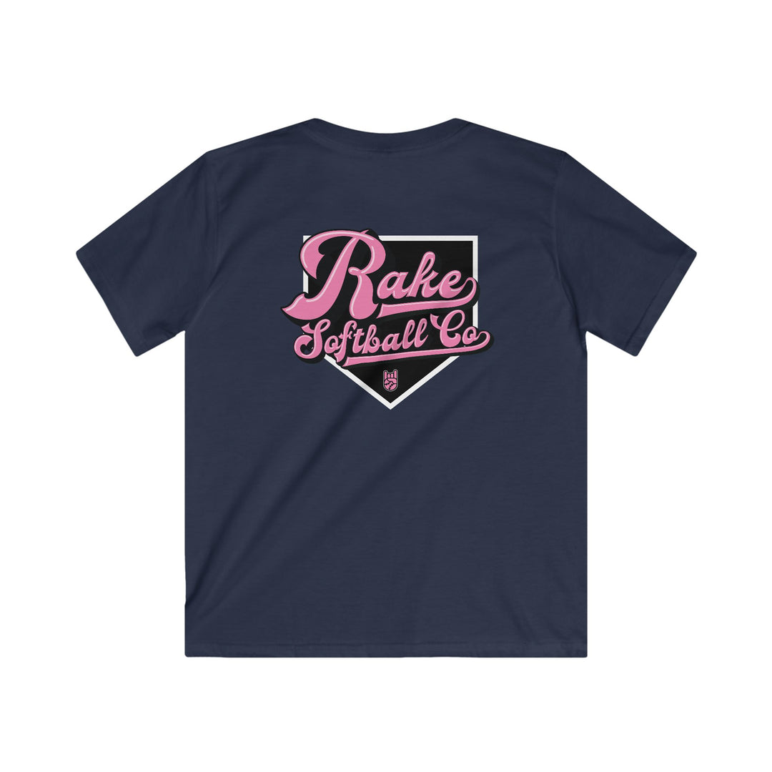 Kids Rake Softball Co. Tee - Rake Baseball Company - RAKE BASEBALL | BASEBALL T-SHIRT | BASEBALL CLOTHING | GOOD VIBES ONLY