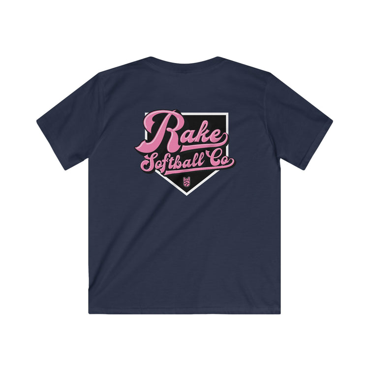 Kids Rake Softball Co. Tee - Rake Baseball Company - RAKE BASEBALL | BASEBALL T-SHIRT | BASEBALL CLOTHING | GOOD VIBES ONLY