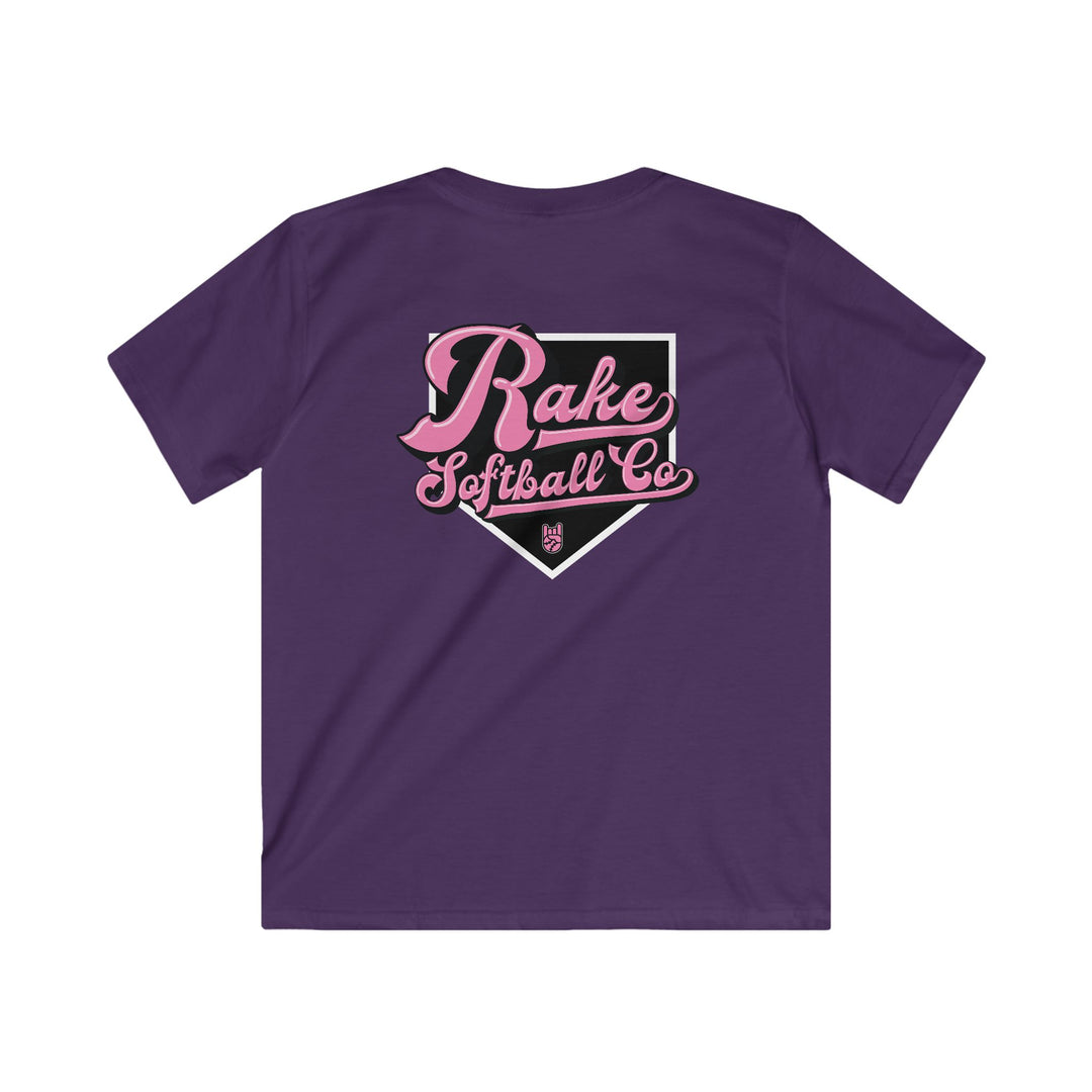 Kids Rake Softball Co. Tee - Rake Baseball Company - RAKE BASEBALL | BASEBALL T-SHIRT | BASEBALL CLOTHING | GOOD VIBES ONLY