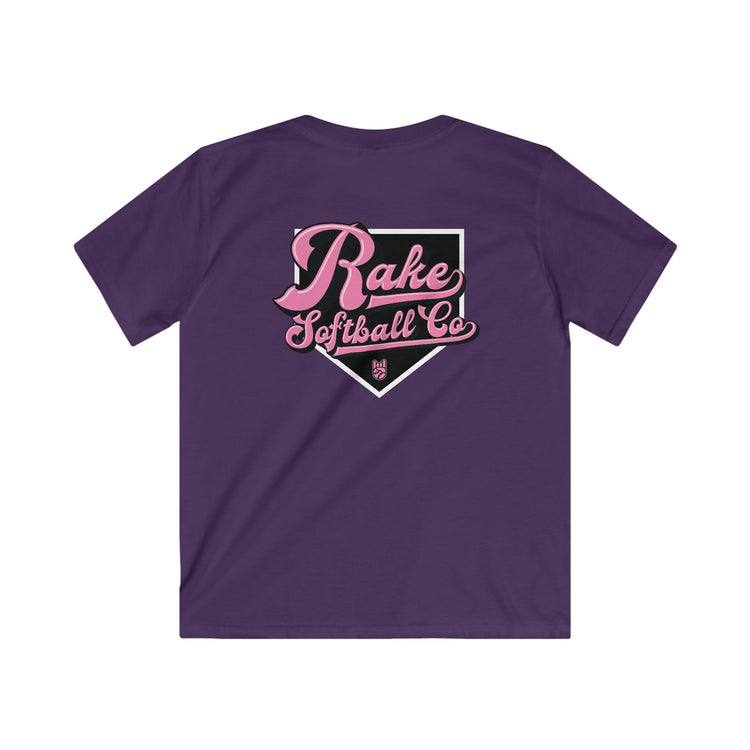 Kids Rake Softball Co. Tee - Rake Baseball Company - RAKE BASEBALL | BASEBALL T-SHIRT | BASEBALL CLOTHING | GOOD VIBES ONLY