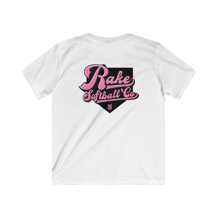 Kids Rake Softball Co. Tee - Rake Baseball Company - RAKE BASEBALL | BASEBALL T-SHIRT | BASEBALL CLOTHING | GOOD VIBES ONLY