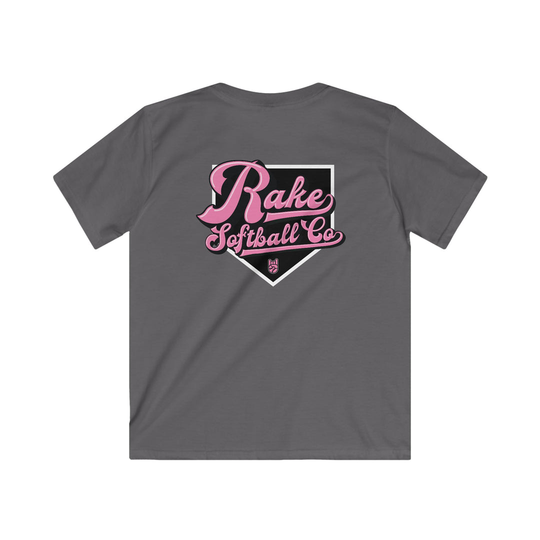 Kids Rake Softball Co. Tee - Rake Baseball Company - RAKE BASEBALL | BASEBALL T-SHIRT | BASEBALL CLOTHING | GOOD VIBES ONLY