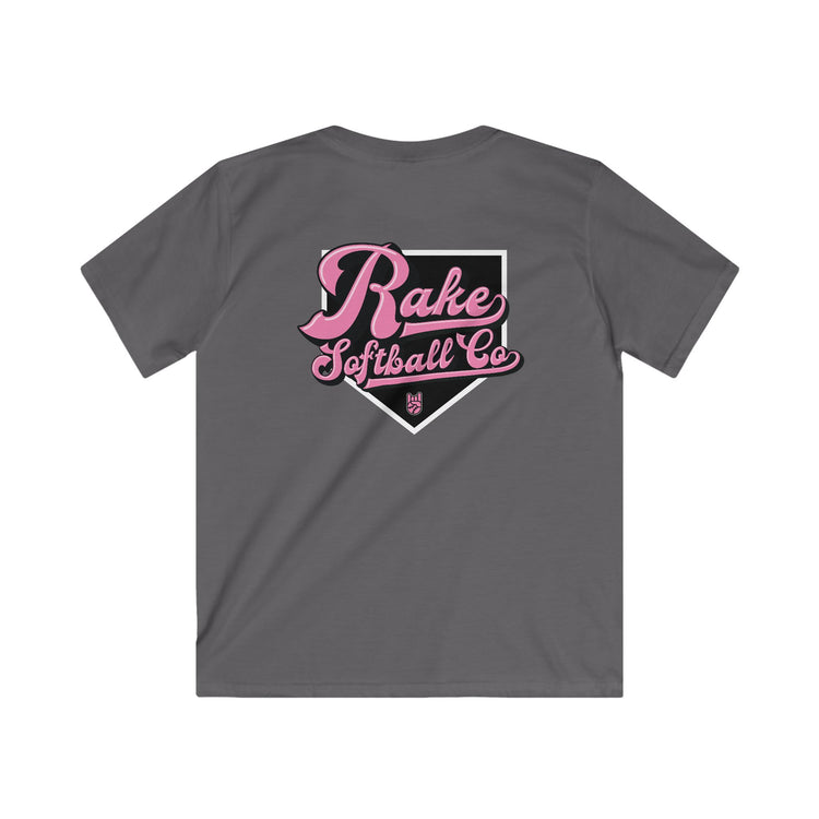 Kids Rake Softball Co. Tee - Rake Baseball Company - RAKE BASEBALL | BASEBALL T-SHIRT | BASEBALL CLOTHING | GOOD VIBES ONLY